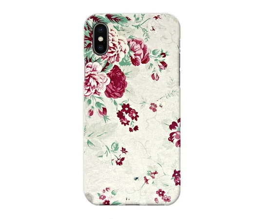 Чехол "iDAY" пластиковый для iPhone X/XS Розочки