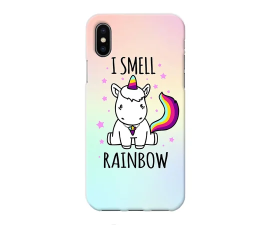 Чехол "iDAY" пластиковый для iPhone X/XS I smell rainbow
