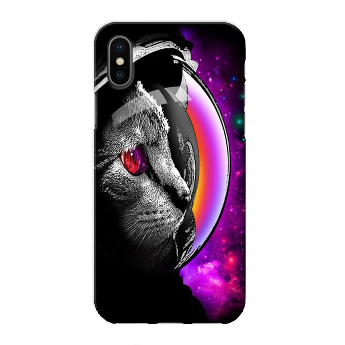 Чохол "iDAY" пластиковий для iPhone X / XS Космічний кіт