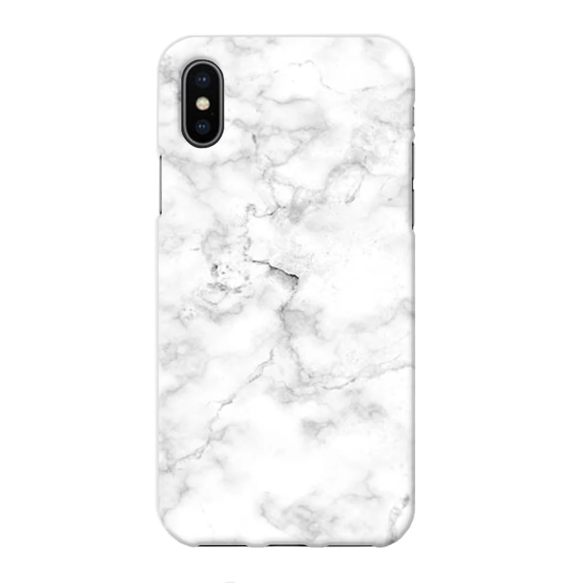 Чехол "iDAY" пластиковый для iPhone X/XS Белый мрамор