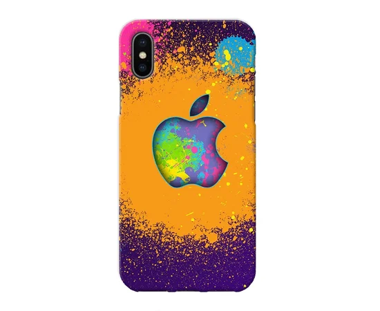 Чехол "iDAY" пластиковый для iPhone X/XS Colourful Apple