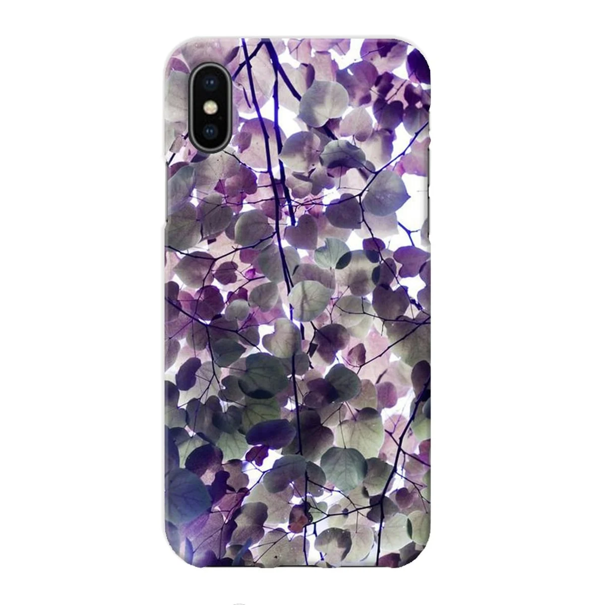 Чохол "iDAY" пластиковий для iPhone X / XS Лілові листя