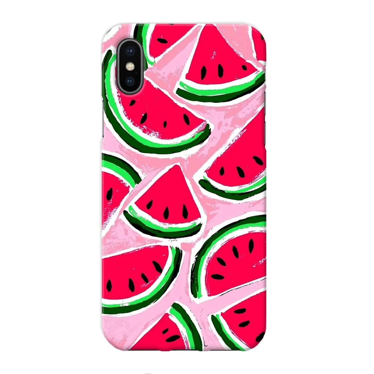 Чехол "iDAY" пластиковый для iPhone X/XS Арбузы арт