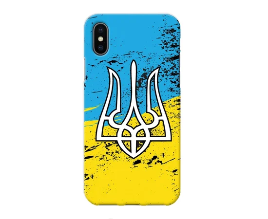 Чехол "iDAY" пластиковый для iPhone X/XS Герб Украины