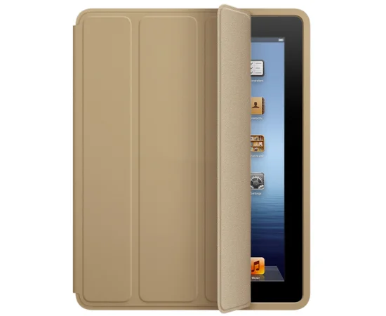 Кожаный чехол "Smart Case" золотой для iPad 2/3/4