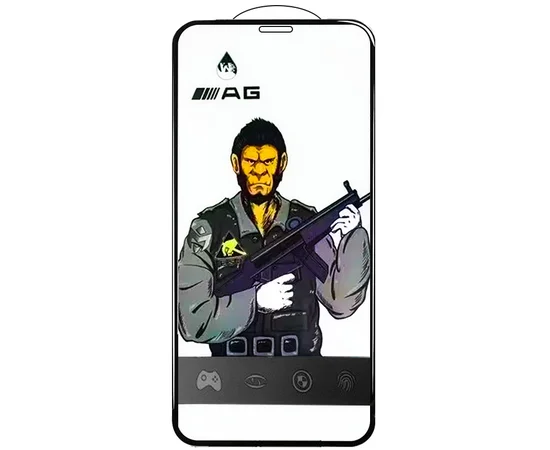 Защитное стекло 5D Anti-static Matte (тех.пак) для Apple iPhone 12 Pro / 12 (6.1") Черный