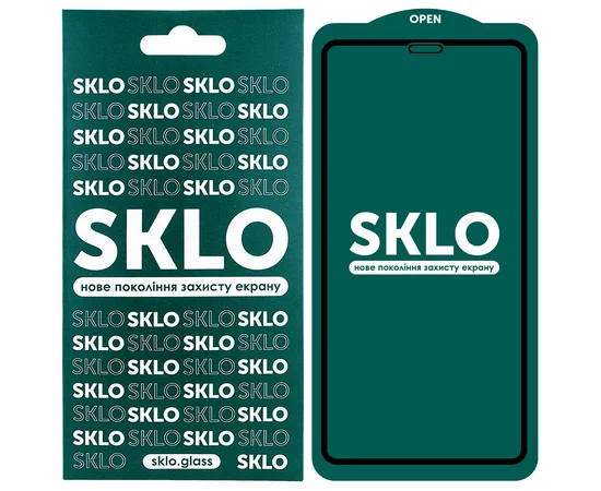 Защитное стекло SKLO 5D (full glue) для Apple iPhone 12 Pro / 12 (6.1") Черный