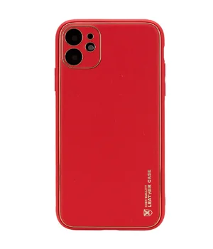 Шкіряний чохол Xshield для Apple iPhone 12 (6.1 ") Червоний / Red