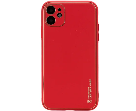 Шкіряний чохол Xshield для Apple iPhone 12 (6.1 ") Червоний / Red