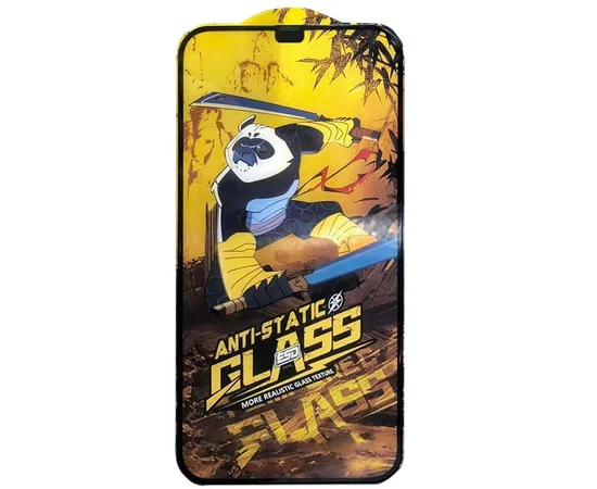 Защитное стекло 5D Anti-static Panda (тех.пак) для Apple iPhone 12 Pro / 12 (6.1") Черный