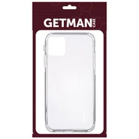 TPU чехол GETMAN Clear 1,0 mm для Apple iPhone 12 (6.1") Прозрачный