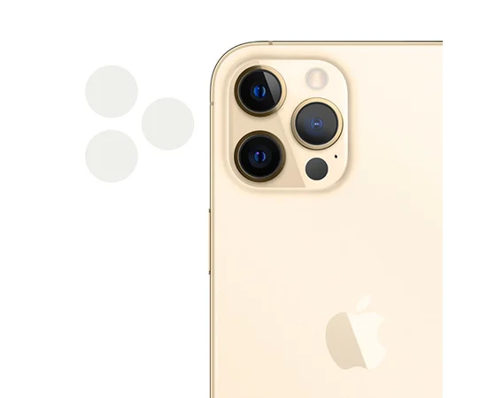 Гибкое защитное стекло 0.18mm на камеру  для Apple iPhone 12 Pro (6.1") / 12 Pro Max (6.7") Прозрачный