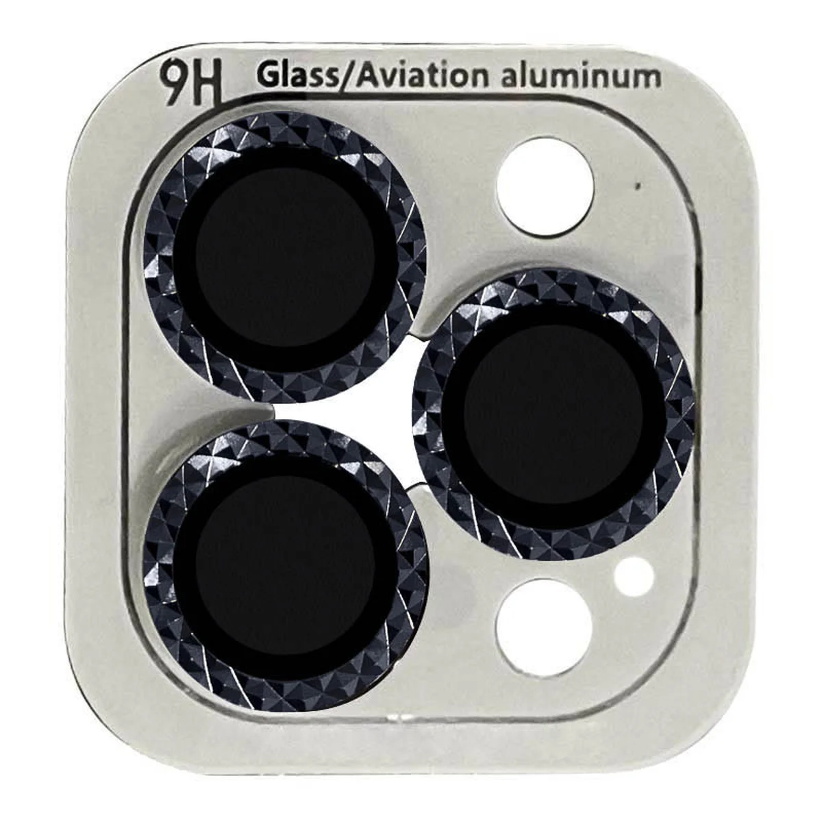 Защитное стекло Metal Shine на камеру (в упак.) для Apple iPhone 12 Pro / 11 Pro / 11 Pro Max Черный / Black