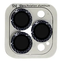 Защитное стекло Metal Shine на камеру (в упак.) для Apple iPhone 12 Pro / 11 Pro / 11 Pro Max Черный / Black