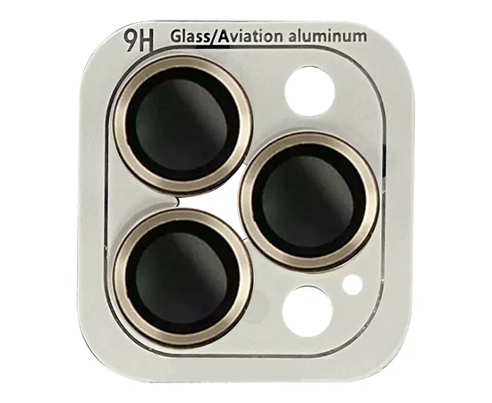 Защитное стекло Metal Classic на камеру (в упак.) для Apple iPhone 12 Pro / 11 Pro / 11 Pro Max Золотой / Gold