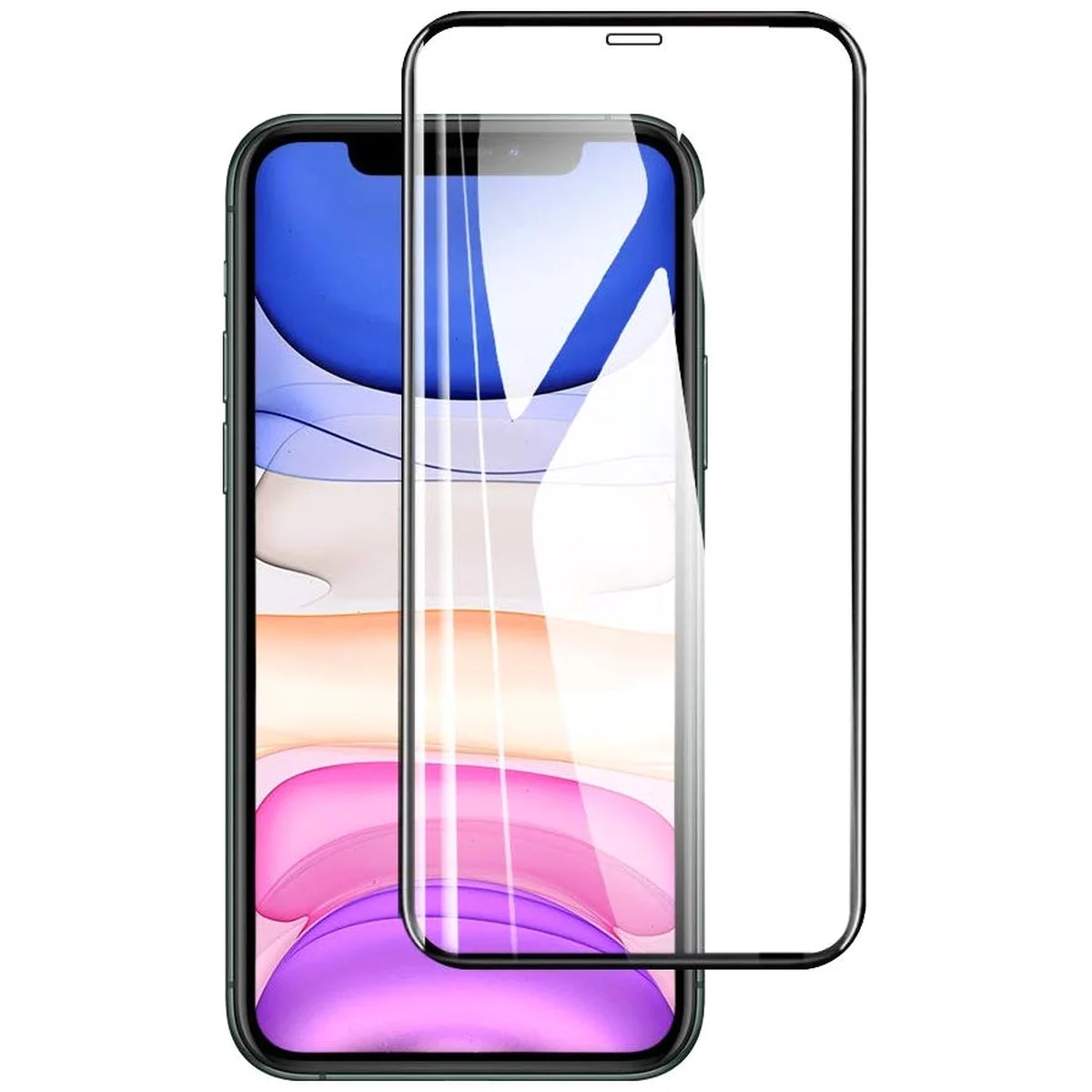 Защитное стекло XD+ (full glue) для Apple iPhone 12 Pro / 12 (6.1") Черный
