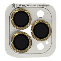 Захисне скло Metal Shine на камеру (в упак.) Apple iPhone 12 Pro / 11 Pro / 11 Pro Max Золотий / Gold