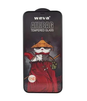 Защитное 2.5D стекло Weva AirBag (тех.пак) для Apple iPhone 12 Pro / 12 (6.1") Черный