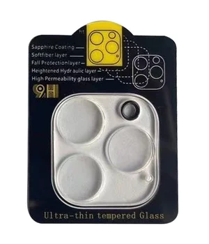 Захисне скло на камеру Full Block (тех.пак) Apple iPhone 12 Pro (6.1") Прозорий