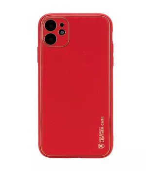 Шкіряний чохол Xshield для Apple iPhone 12 (6.1 ") Червоний / Red