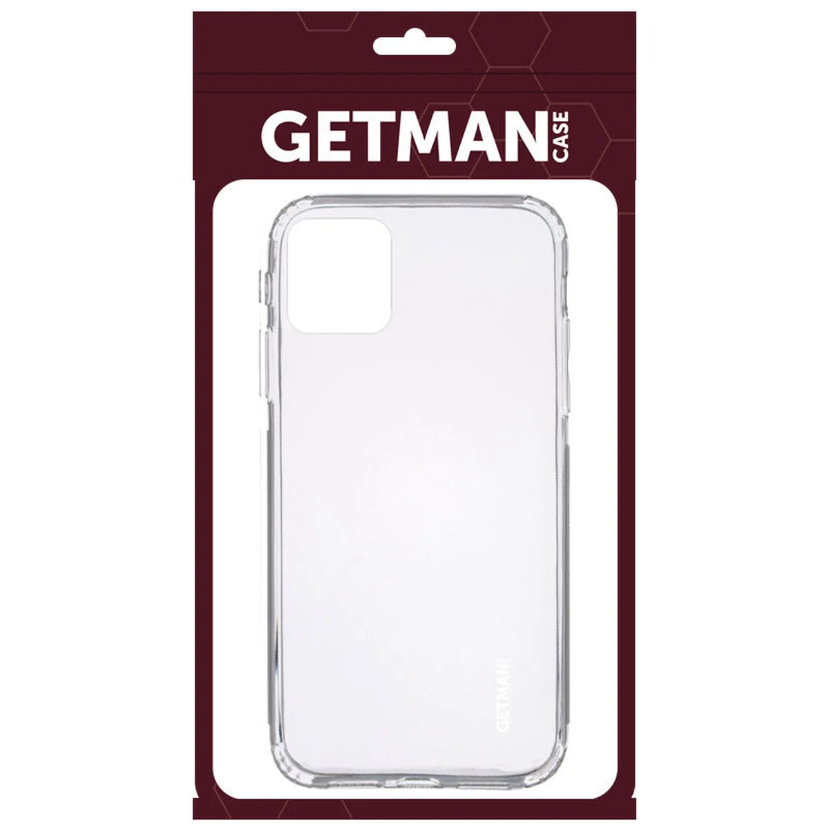TPU чехол GETMAN Clear 1,0 mm для Apple iPhone 12 (6.1") Прозрачный