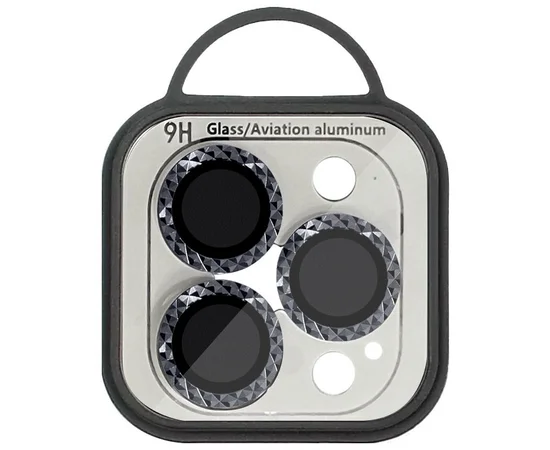 Защитное стекло Metal Shine на камеру (в упак.) для Apple iPhone 12 Pro / 11 Pro / 11 Pro Max Темно-Серый / Graphite