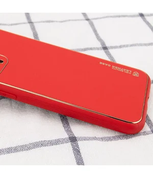 Шкіряний чохол Xshield для Apple iPhone 12 (6.1 ") Червоний / Red
