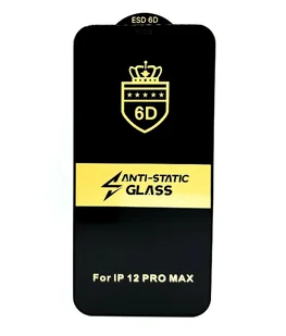 Захисне скло "ESD 6D" Anti-Static для Apple iPhone 12 Pro Max Чорний
