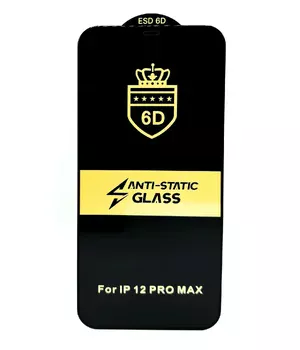 Защитное стекло "ESD 6D" Anti-Static для Apple iPhone 12 Pro Max Черный