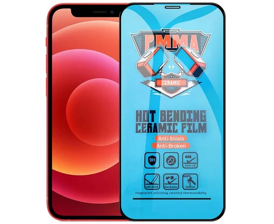 Защитная пленка Ceramics Pro 3D (тех.пак) для Apple iPhone 12 Pro Max (6.7") Черный