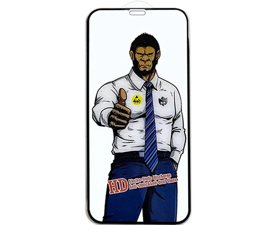 Защитное стекло 5D Anti-static Pro (full glue) (тех.пак) для Apple iPhone 12 Pro Max (6.7") Черный