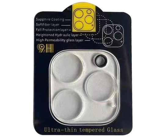 Захисне скло на камеру Full Block (тех.пак) Apple iPhone 12 Pro Max (6.7") Прозорий