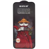 Захисне 2.5D скло Weva AirBag (тех.пак) для Apple iPhone 12 Pro Max (6.7") Чорний