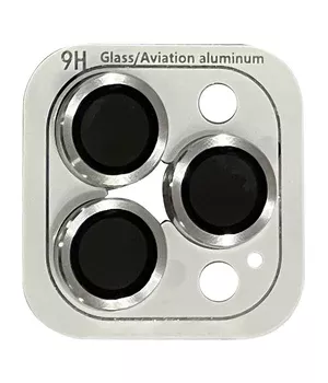 Защитное стекло Metal Classic на камеру (в упак.) для Apple iPhone 12 Pro Max Серебряный / Silver