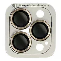 Захисне скло Metal Classic на камеру (в упак.) Apple iPhone 12 Pro Max Золотий / Gold