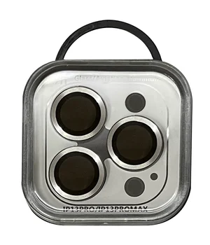 Защитное стекло Metal Classic на камеру (в упак.) для Apple iPhone 13 Pro / 13 Pro Max Серебряный / Silver