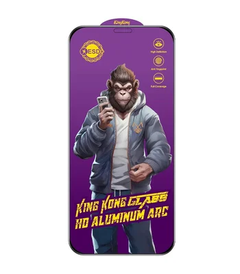 Захисне скло 5D Anti-static Purple (тех.пак) для Apple iPhone 13/13 Pro/14 (6.1") Чорний