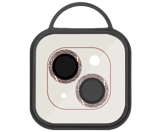 Защитное стекло Metal Shine на камеру (в упак.) для Apple iPhone 13 mini / 13 Розовый / Pink