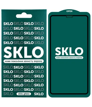 Защитное стекло SKLO 5D (full glue) для Apple iPhone 13 / 13 Pro (6.1") Черный