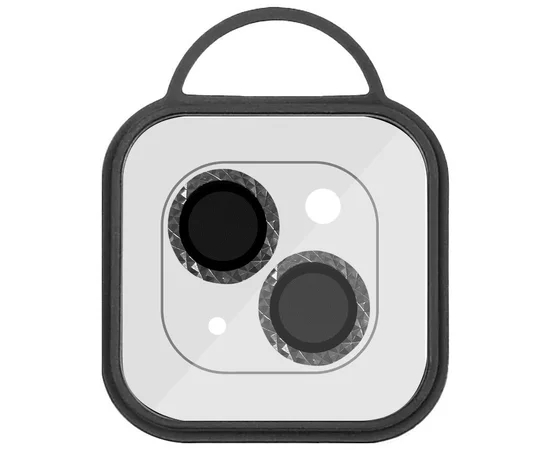 Защитное стекло Metal Shine на камеру (в упак.) для Apple iPhone 13 mini / 13 Темно-Серый / Graphite