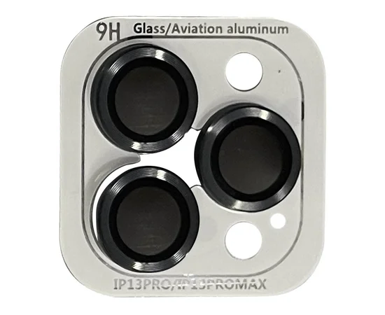Защитное стекло Metal Classic на камеру (в упак.) для Apple iPhone 13 Pro / 13 Pro Max Темно-Серый / Graphite