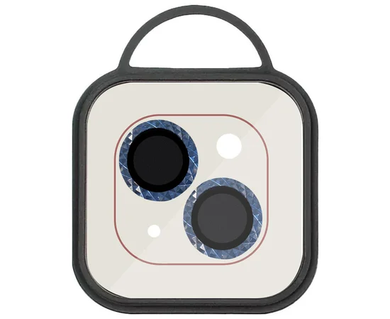 Защитное стекло Metal Shine на камеру (в упак.) для Apple iPhone 13 mini / 13 Синий / Blue