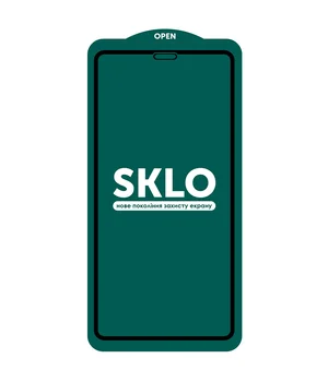 Защитное стекло SKLO 5D (full glue) для Apple iPhone 13 / 13 Pro (6.1") Черный