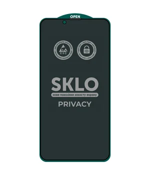 Захисне скло SKLO 5D Privacy (тех.пак) для Apple iPhone 13/13 Pro/14 (6.1") Чорний