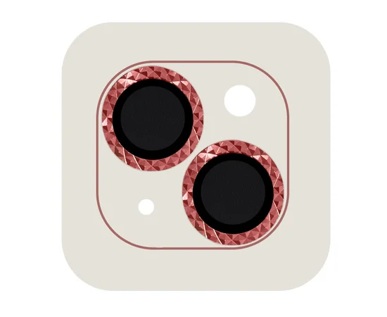 Защитное стекло Metal Shine на камеру (в упак.) для Apple iPhone 13 mini / 13 Красный / Red