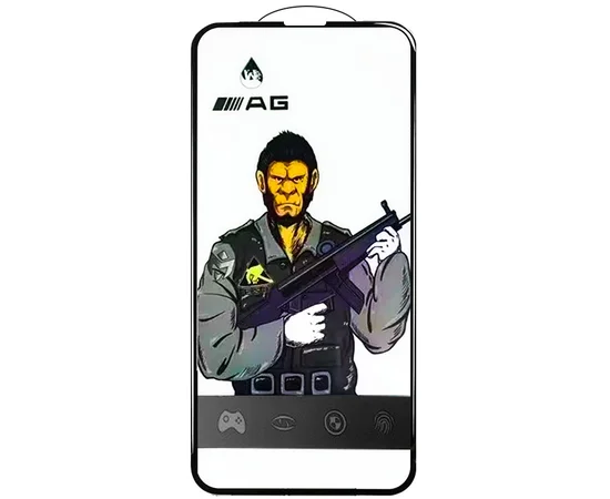 Защитное стекло 5D Anti-static Matte (тех.пак) для Apple iPhone 13 / 13 Pro / 14 (6.1") Черный