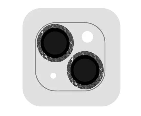 Защитное стекло Metal Shine на камеру (в упак.) для Apple iPhone 13 mini / 13 Темно-Серый / Graphite