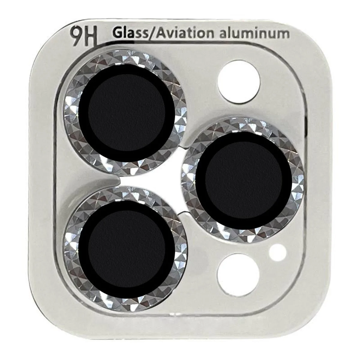 Захисне скло Metal Shine на камеру (в упак.) Apple iPhone 13 Pro / 13 Pro Max Срібний / Silver