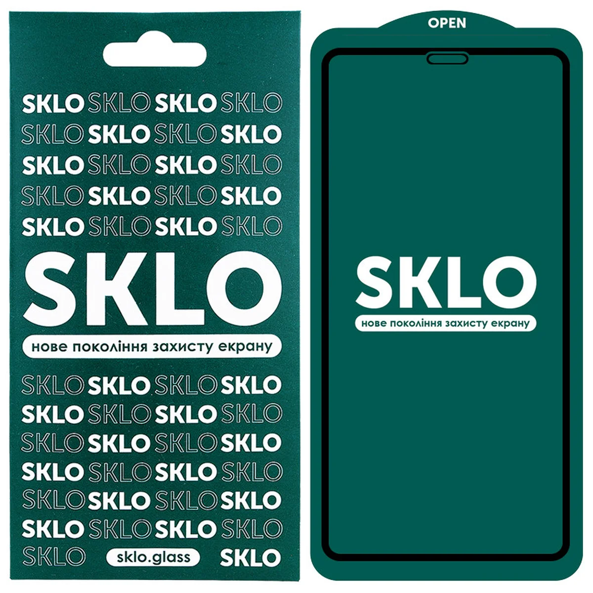 Защитное стекло SKLO 5D (full glue) для Apple iPhone 13 / 13 Pro (6.1") Черный