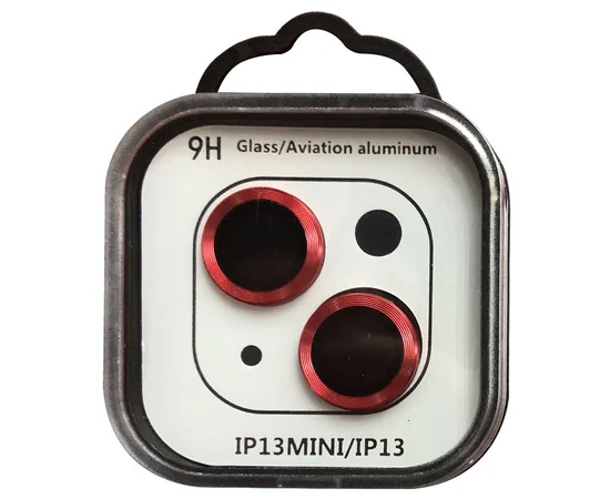 Защитное стекло Metal Classic на камеру (в упак.) для Apple iPhone 13 mini / 13 Красный / Red
